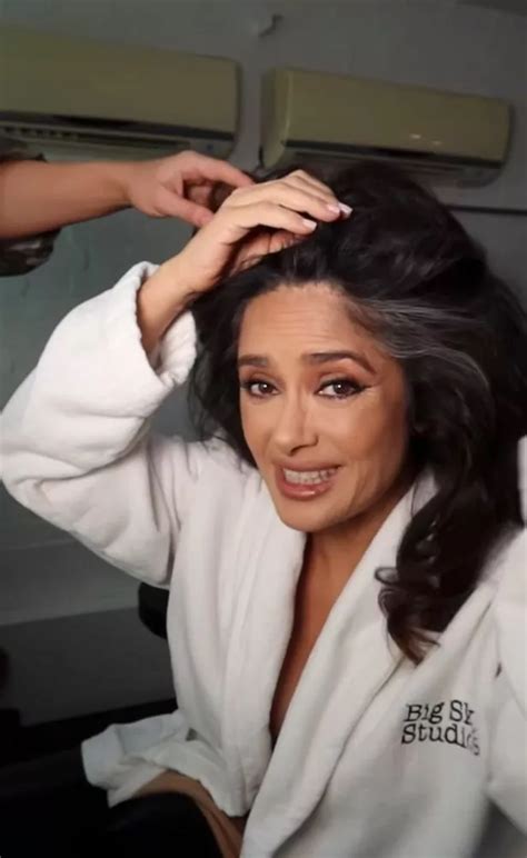 salma hayek slip|Salma Hayek Has Nip Slip Dancing in Bathrobe: See Video